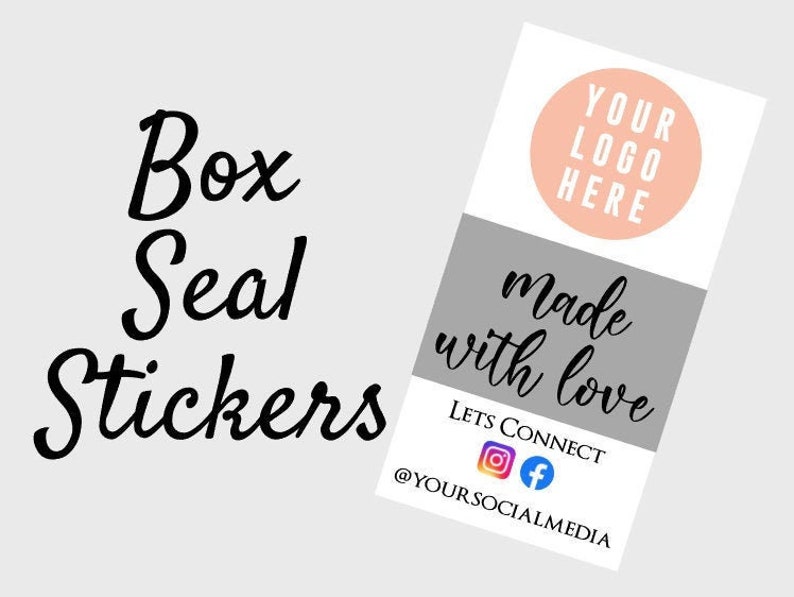Custom Box Seal Stickers Etsy