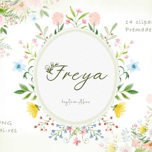 Imágenes prediseñadas de acuarela de flores silvestres de primavera, gráfico floral pastel de primavera PNG, imágenes prediseñadas coloridas, flor diminuta linda y suave PNG, diseño de sublimación PNG