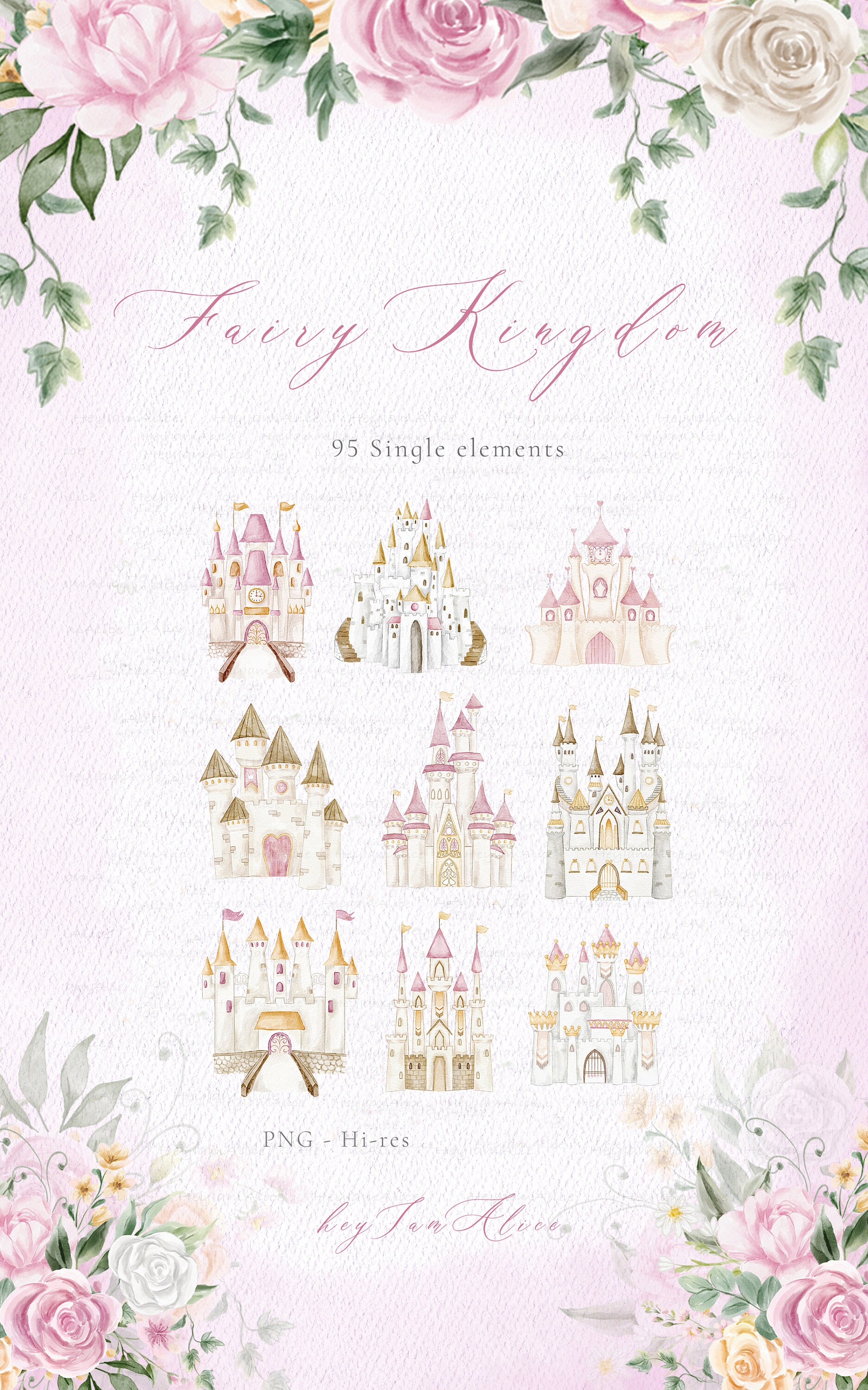 Baby Girl Watercolor Clipart, Little Princess Clipart, Nursery Clipart ...