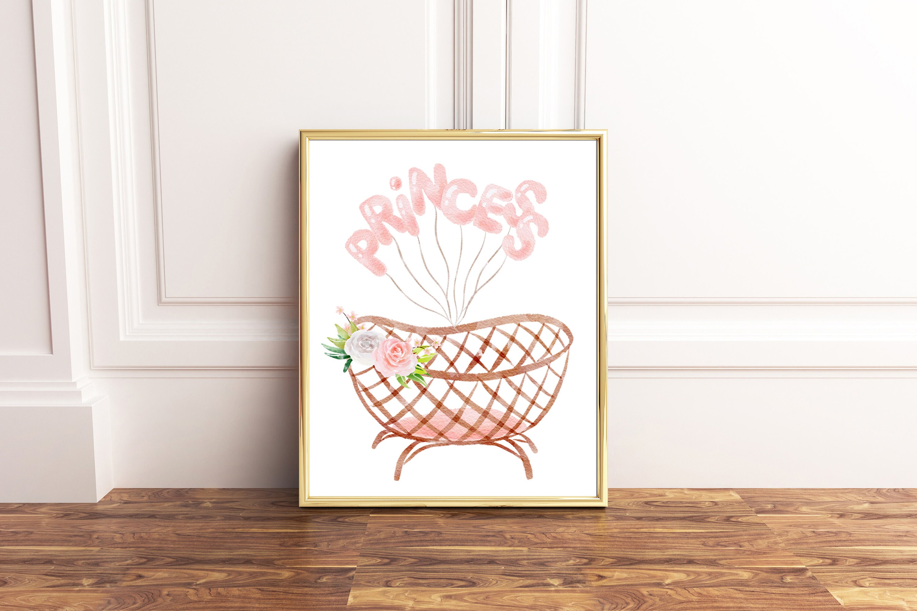 Baby Girl Watercolor Clipart, Little Princess Clipart, Nursery Clipart ...