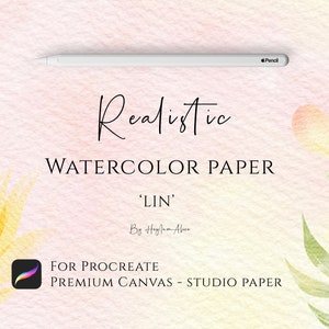 Toile de papier aquarelle Procreate réaliste, papier LIN, fond aquarelle Procreate, texture de papier aquarelle, toile aquarelle