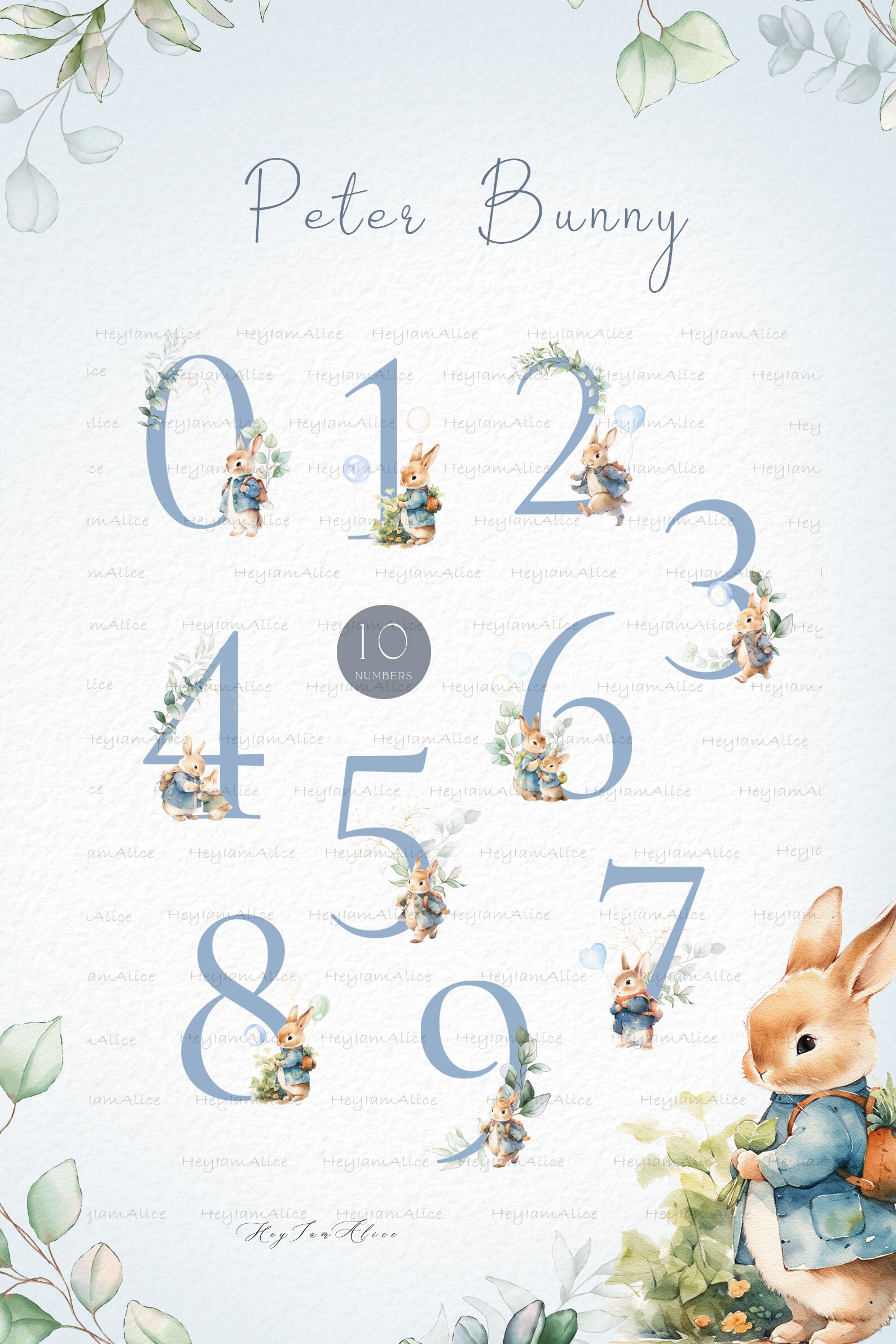 Peter Bunny Clipart, Baby Peter Bunny PNG, Woodland Animal Clipart ...