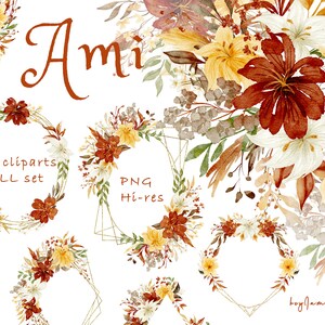 Geel rood bloemen aquarel clipart, vintage bloemen, GRATIS commercieel gebruik, rose png, gele bloem clipart, zonnebloem madeliefje afbeelding