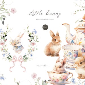 Kleiner Hase Clipart, Baby Peter Hase PNG, Waldtier Clipart, niedliche Kindergartenkunst, Sublimationsdesign, Osterhase, druckbar für Kinder