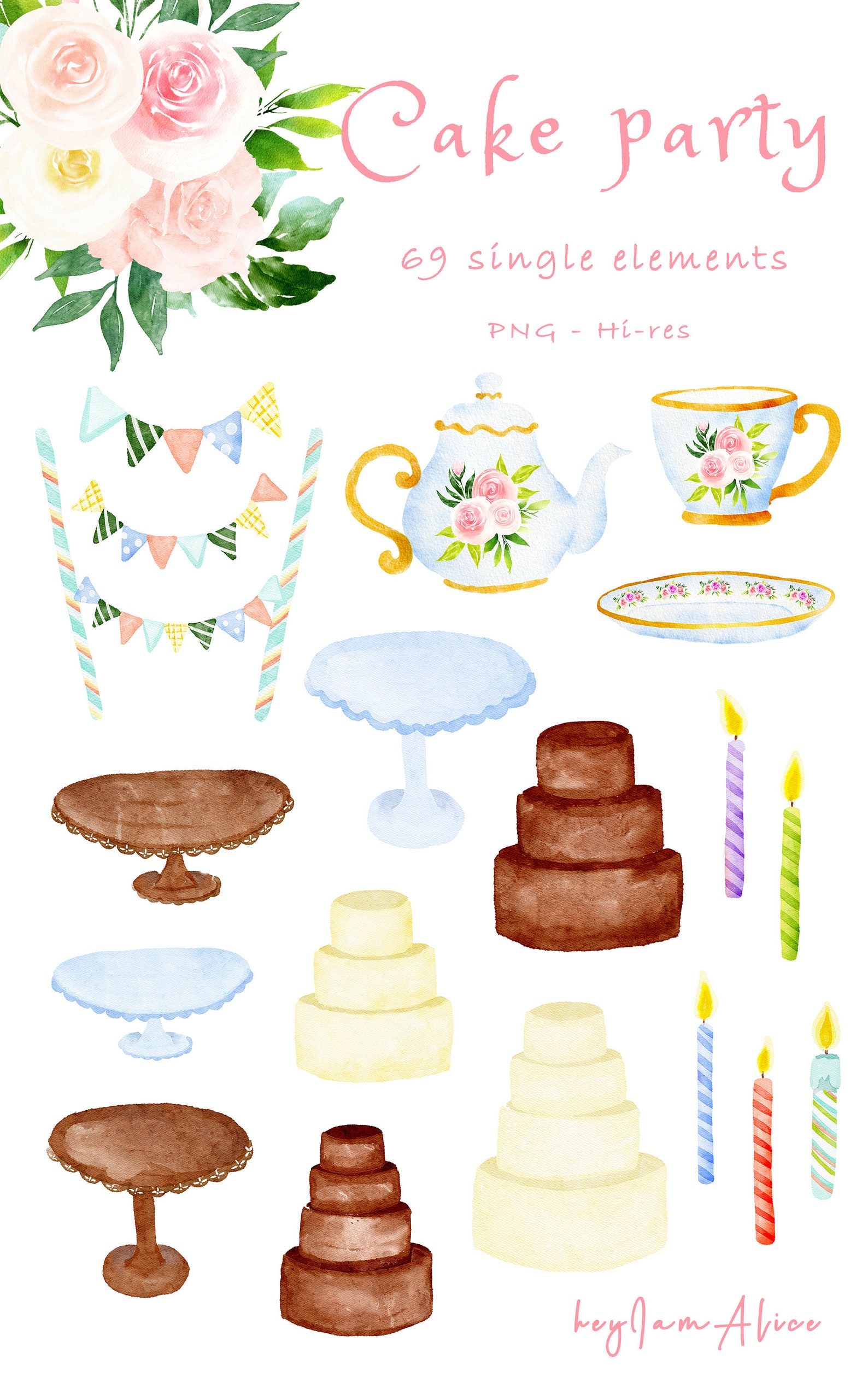 Cake Clipart Png Cupcake Clipart Png FREE COMMERCIAL USE | Etsy