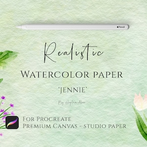 Realistic Procreate watercolor paper canvas, JENNIE paper, watercolor background Procreate, watercolor paper texture, watercolor canvas
