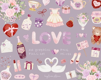 Valentine watercolor clipart PNG, love couple graphic PNG, love romantic clipart, sublimation design PNG, Valentine's day, heart graphics