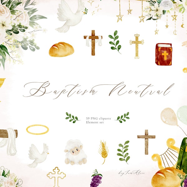 Baptême clipart, floral croix graphique PNG, première communion clipart, ange PNG, bébé fille baptême, baptême graphique, bébé clipart PNG