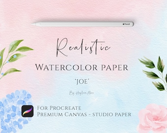 Realistic Procreate watercolor paper canvas, JOE paper, watercolor background Procreate, watercolor paper texture, watercolor canvas