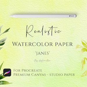 Realistic Procreate watercolor paper canvas, JANES paper, watercolor background Procreate, watercolor paper texture, watercolor canvas