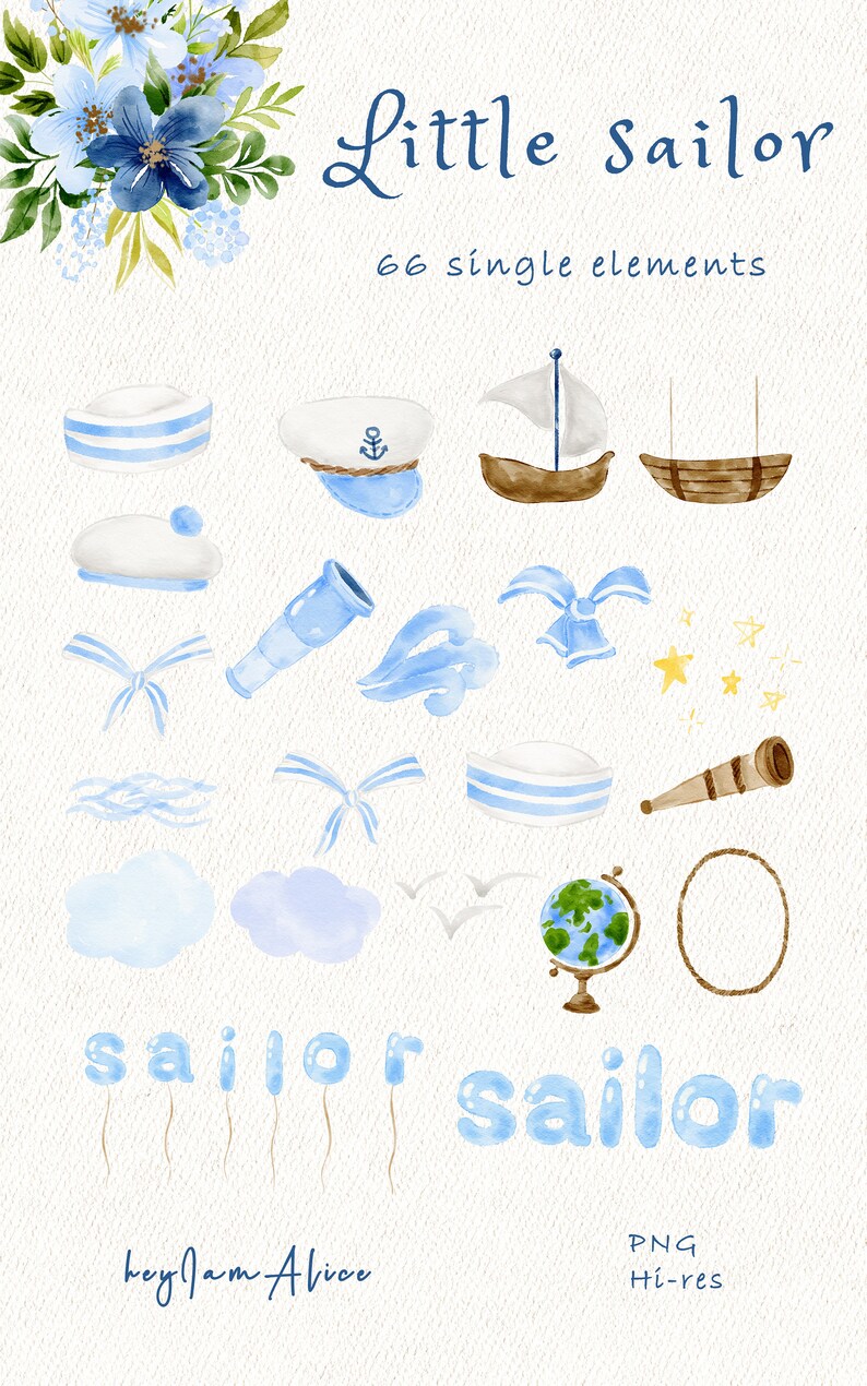 Sailor Watercolor Clipart Nautical Boy Clipart Free - Etsy
