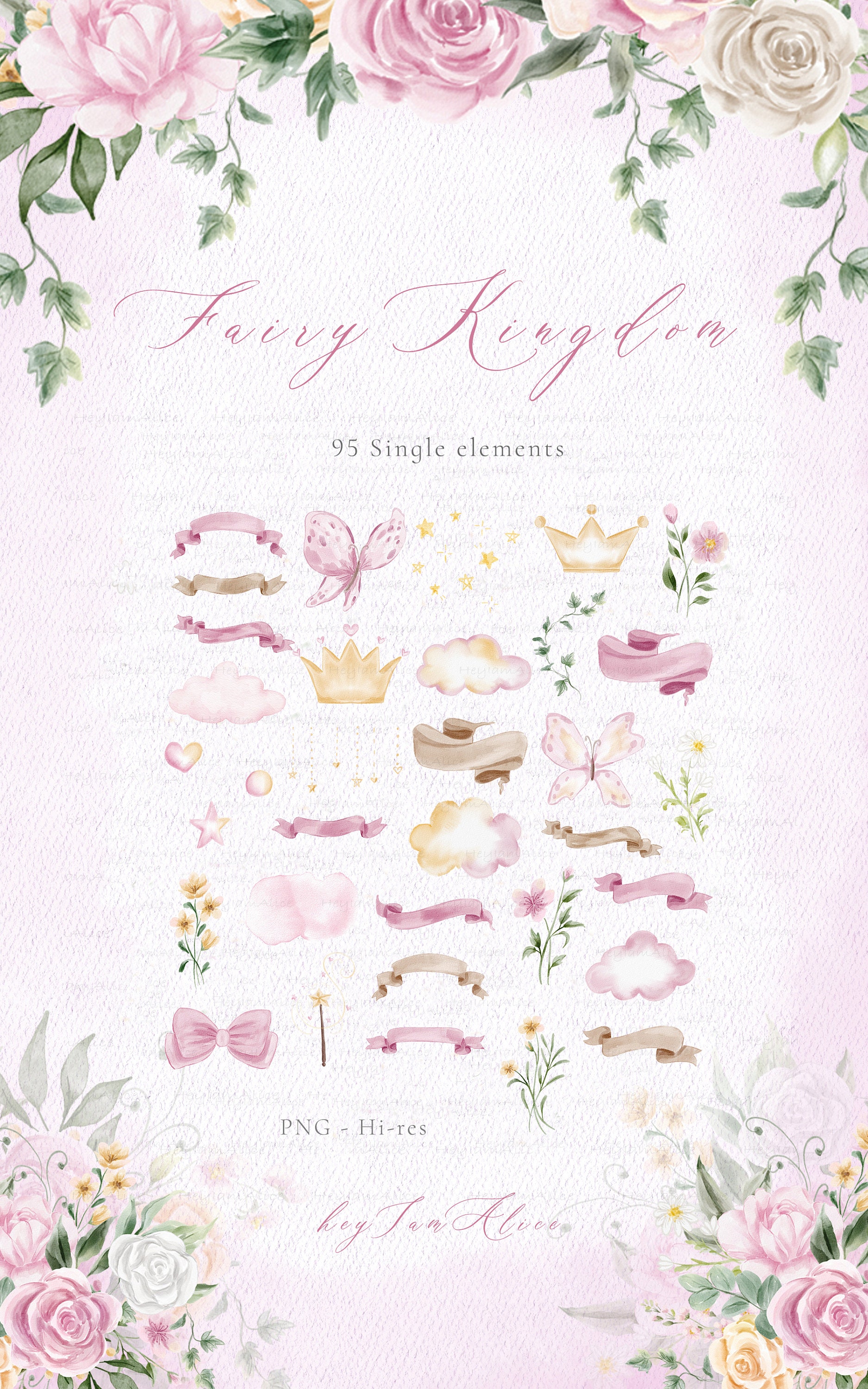 Baby Girl Watercolor Clipart, Little Princess Clipart, Nursery Clipart ...