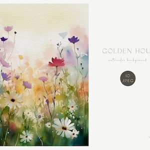 Abstracte bloem aquarel achtergrond afdrukbaar, bloei zachte elegante bloemen, bloem afdrukbaar, bruiloft achtergrond, wilde bloem illustratie