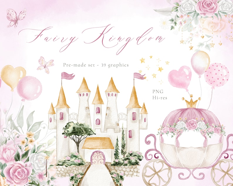 Baby Girl Watercolor Clipart, Little Princess Clipart, Nursery Clipart ...