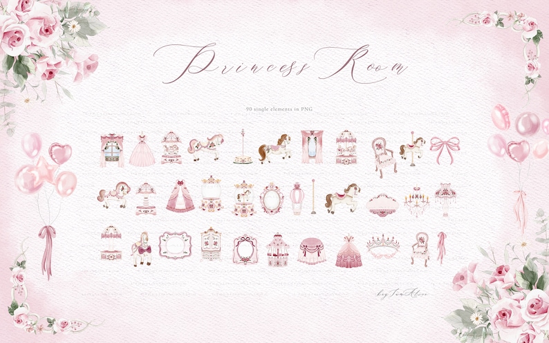Baby Girl Watercolor Clipart, Little Princess Clipart, Fairy Kingdom ...