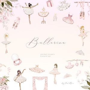 Clipart ballerina, clipart animale acquerello, coniglietta ballerina PNG, grafica tutù, clipart scuola materna, grafica baby shower, bambina ballerina