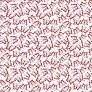 Fabric By The Yard Novelty Butterfly Timeless Treasures  Redwork Packed Butterflies Red on White