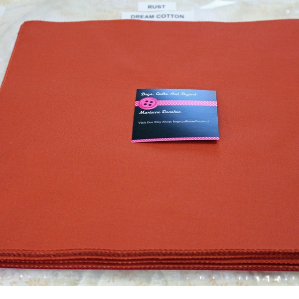 Layer Cake Rust Solids Dream Cotton 40 ten inch squares 4.4 oz per square yard