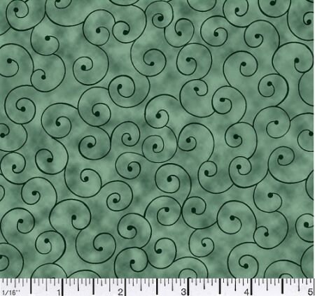 Fabric By The Yard Green Hunter MDG Tilt A Whirl