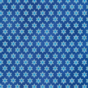 Fabric By The Yard Novelty Holiday Hanukah Robert Kaufman Holiday Stars of Light silver metallic Stars Pattern Number 19956
