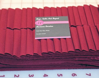 Jelly Roll Solid Burgundy MDG Dream Cotton Jelly Roll, 40 strips 2 1/2 x 44 " 100 percent Combed Cotton.
