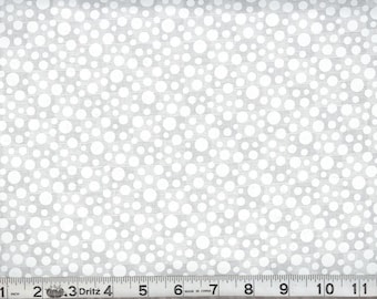 Fabric By The Yard White on white Tone on Tone, Dots pattern 44261