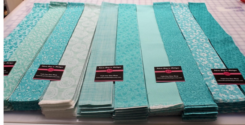 Jelly Roll Prints Caribbean MDG Jelly Roll, 40 strips 2 1/2 x 45 " 100 percent Quality Cotton. Bild 3