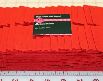 Jelly Roll Solid Poppy Red MDG Dream Cotton Jelly Roll, 40 strips 2 1/2 x 44 " 100 percent Combed Cotton.