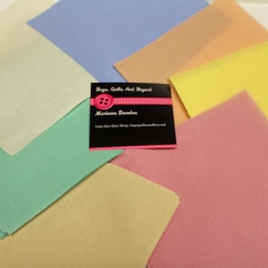 Charm Pack Pastel Solids MDG Dream Cotton Charm Packs 48 - 5 inch  squares, 100 percent Combed Cotton