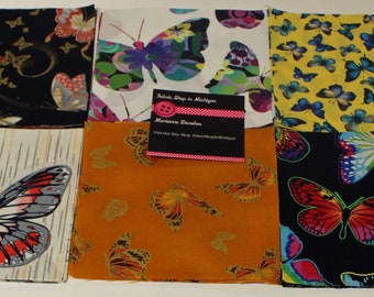 Charm Pack Charm Pack butterfly Prints   50 -  5 inch squares  100% Quality Cotton