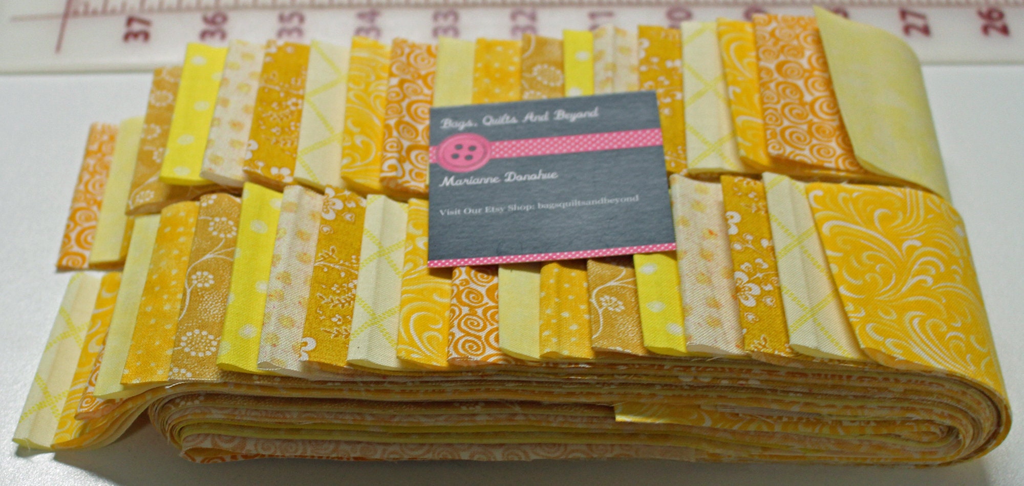 Jelly Roll Prints Yellow Jelly Rolls 40 x 2 1/2 inch strips Etsy