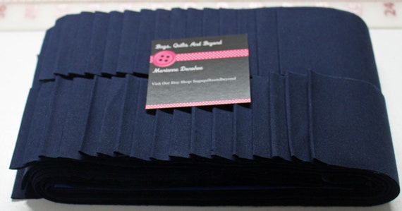 Jelly Roll Solid Navy  MDG Dream Cotton Jelly Roll, 40 strips 2 1/2 x 44 " 100 percent Combed Cotton