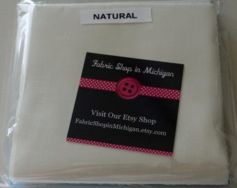 Charm Pack Natural Solid  MDG Dream Cotton Charm Packs 48 - 5 inch  squares, 100 percent Combed Cotton