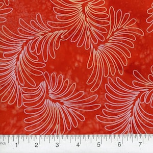 Fabric By The Yard Batik Orange MDG Quilters Batik Orange Pattern Number 582