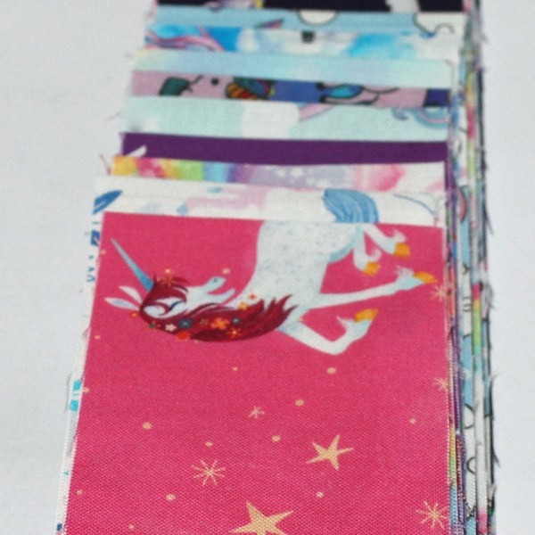 Jelly Roll Half Pack , Novelty, Unicorns 20 strips 2 1/2 x 44