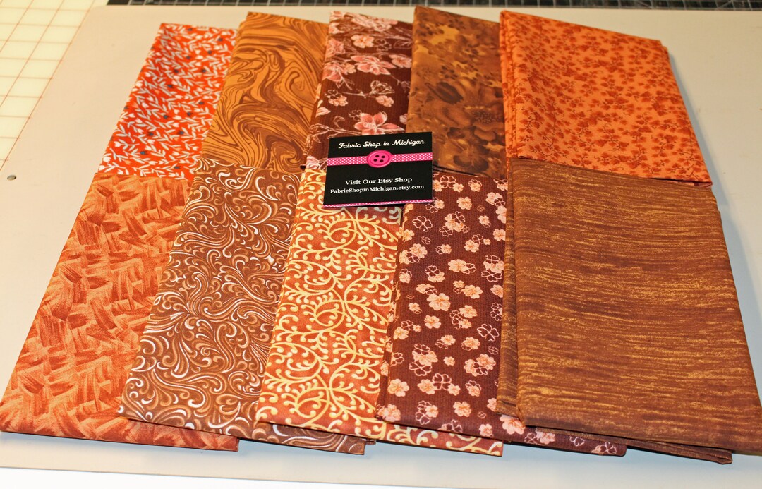 Half Yard Bundle, Rust Prints by Choice and MDG 10 Half Yards - Etsy