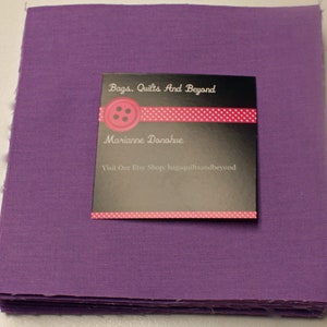 Charm Pack Lavender/Lilac Solid MDG Dream Cotton Charm Packs 48 - 5 inch  squares, 100 percent Combed Cotton