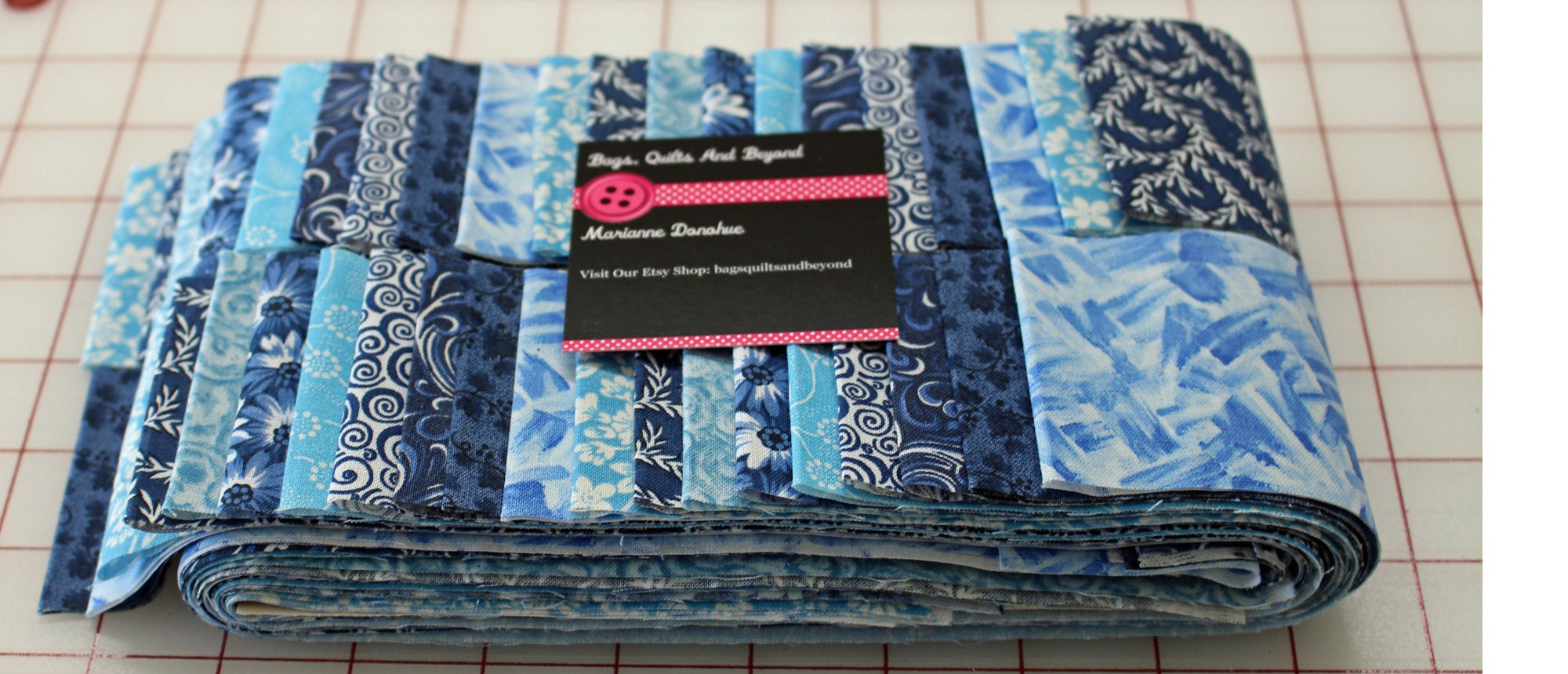 Jelly Roll Prints Blues MDG Jelly Roll 40 strips 2 1/2 x 45 Etsy