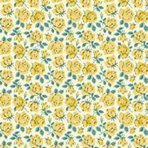 Fabric By The Yard Yellow Roses Poppie Cotton Delightful Department Store Yellow DS23204