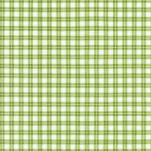 May include: A seamless pattern featuring a grid of light green and white squares. The design is a classic gingham check, with the green lines forming the pattern on a white background. This fabric design is suitable for various craft projects.