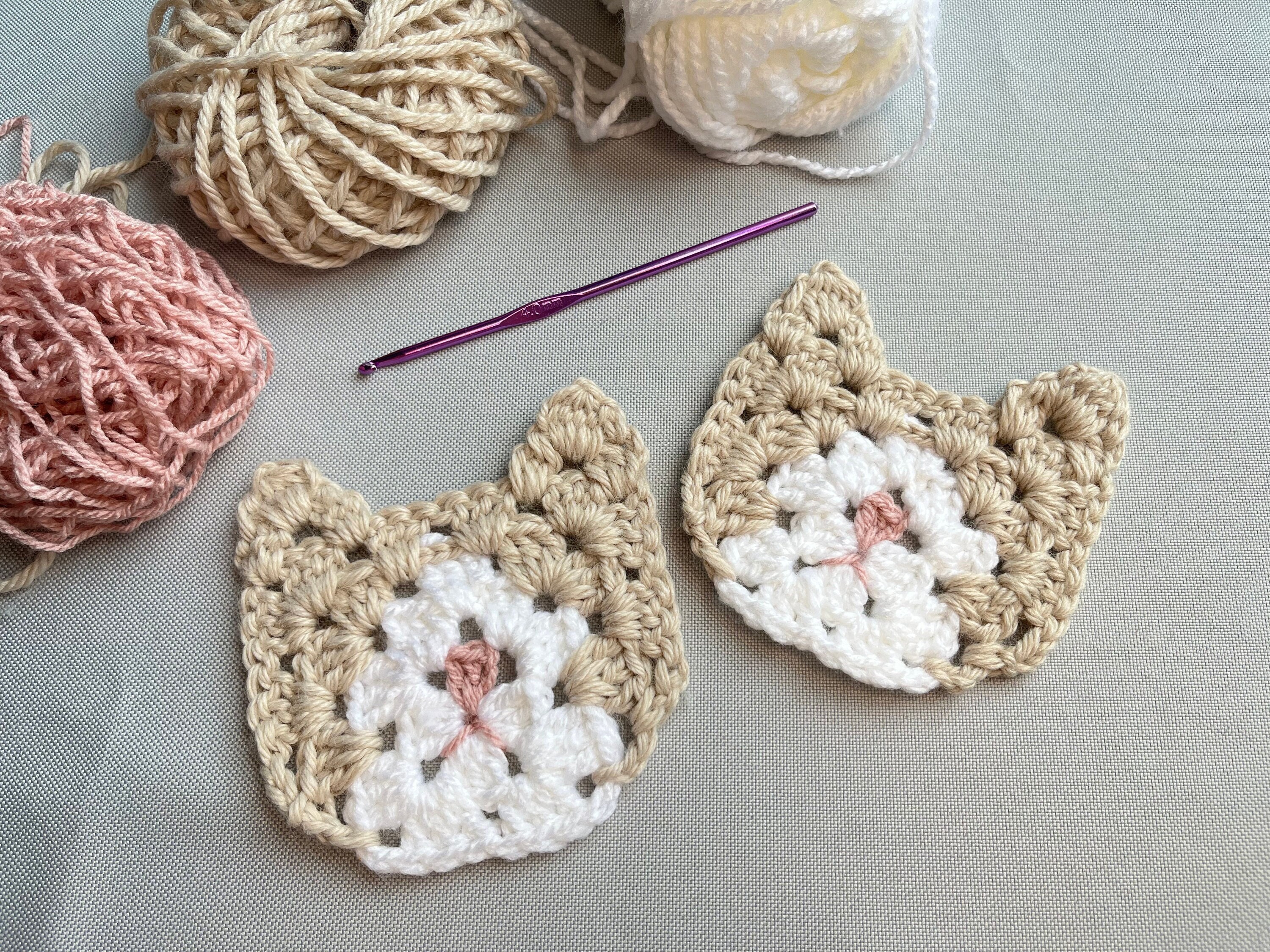 Cat. Granny Square. Crochet Video PATTERN english Etsy