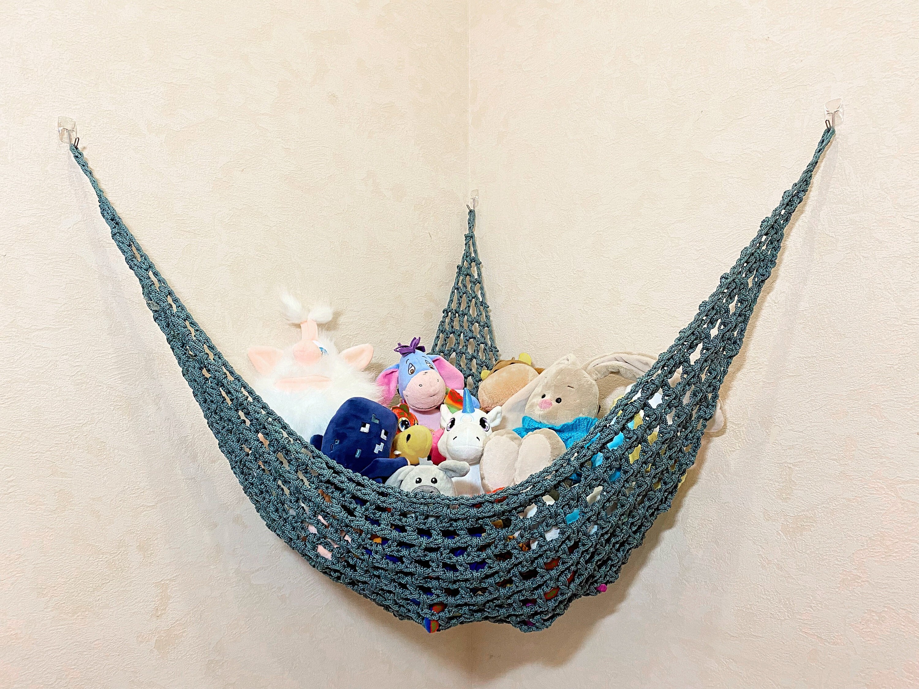 Toy Hammock, Corner Hammock, Soft Toy Storage, Nursery Wall Storage, Corner  Hammock, Teddy Storage, Handmade Gift 