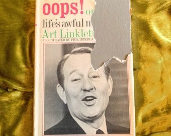 Vintage 1967 hard cover book Oops or Life’s Awful Moments by Art Linkletter