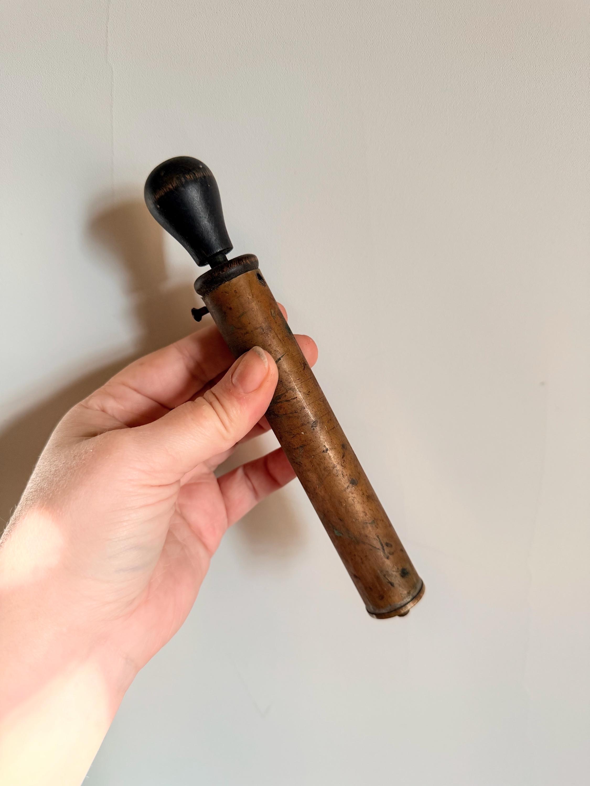 Vintage Cycles Bicycle Bike Pump Pompe A Velo Ancienne Laiton Cuivre