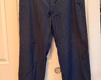 Vintage 1940s thrashed wool work pants