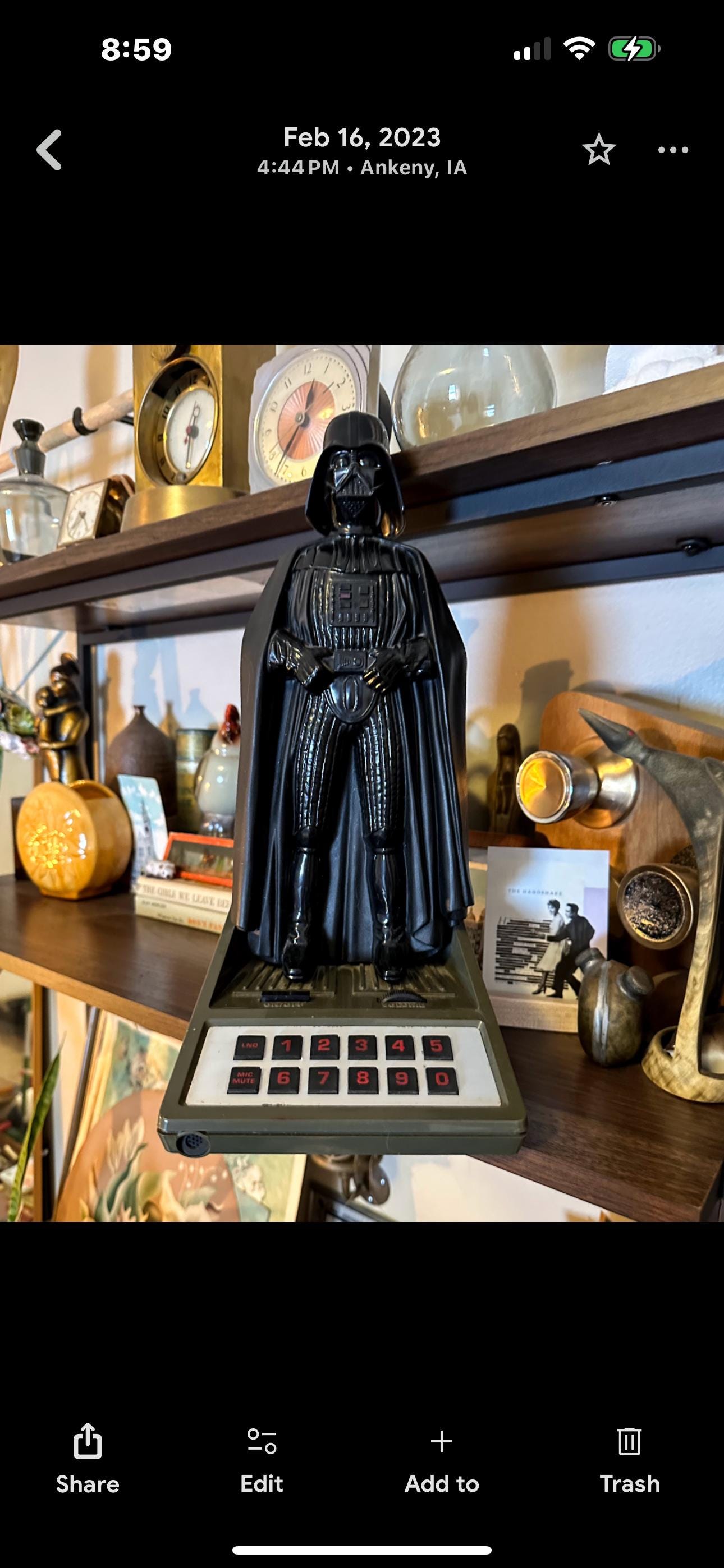 Vintage 1983 Star Wars Darth Vader Speaker Phone - Etsy