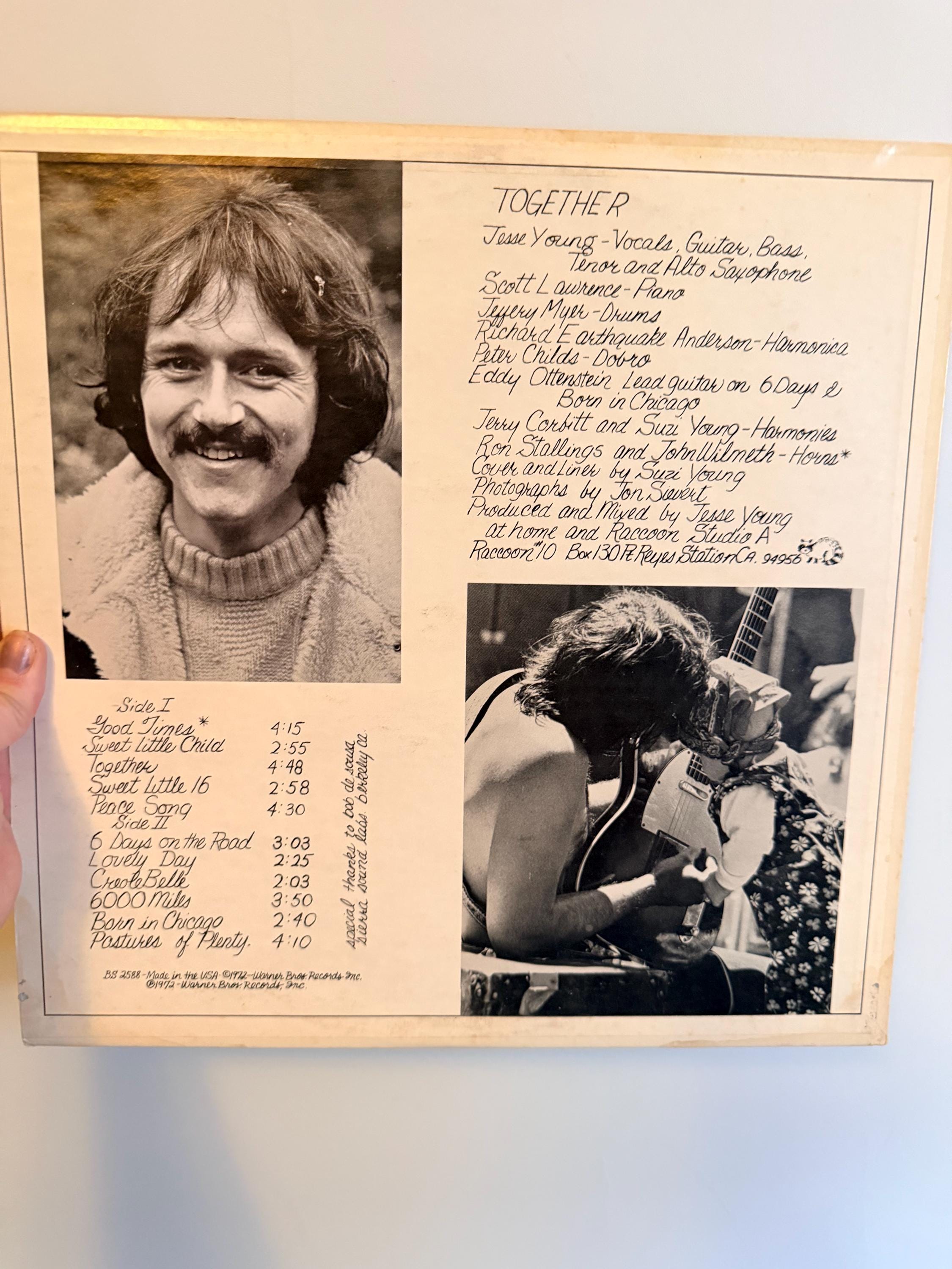 Vintage 1972 Jesse Colin Young LP Together Original Promo Vinyl