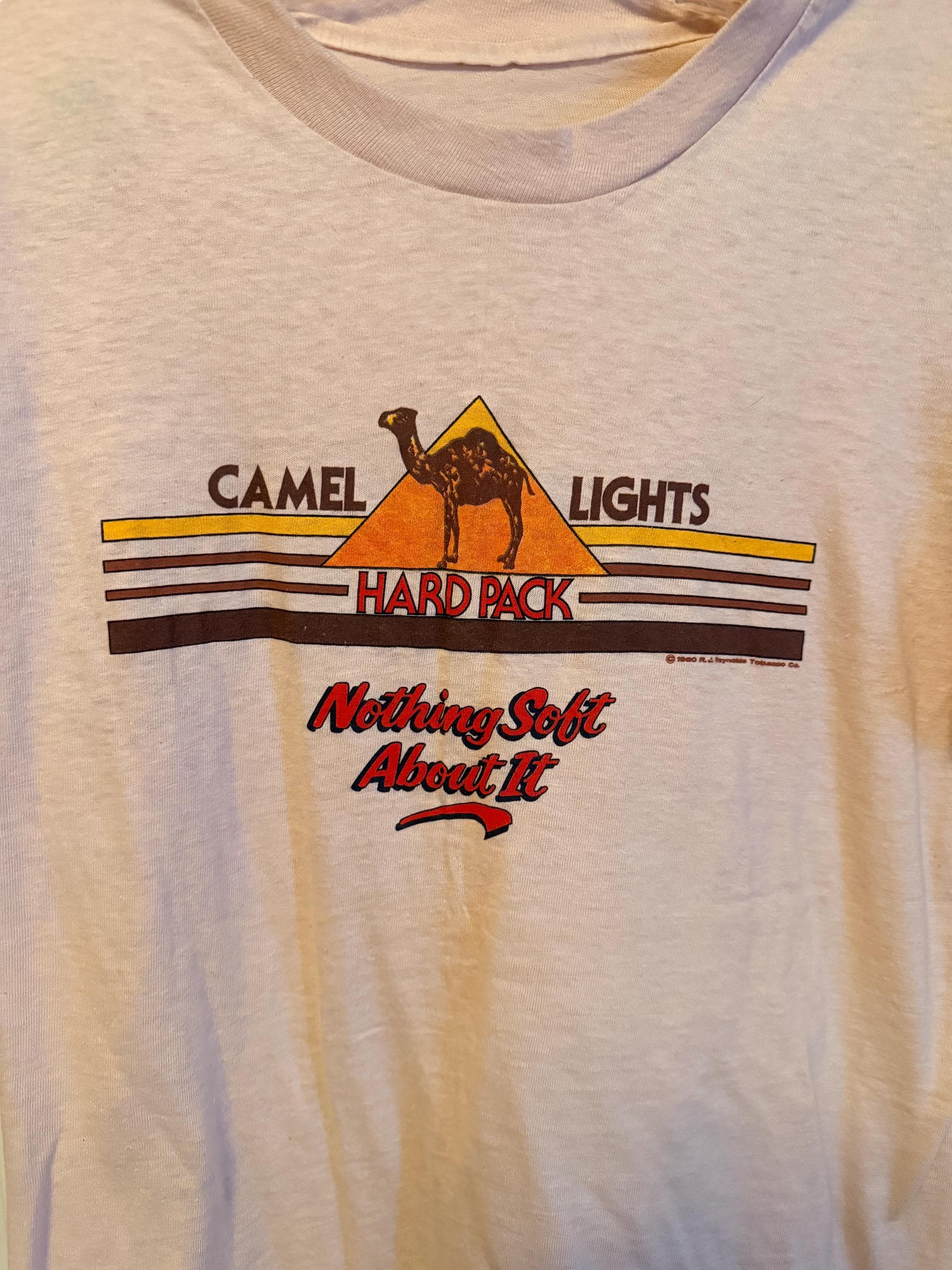Vintage Single Stitch 1980 Camel Lights Cigarettes Hard Pack Tee