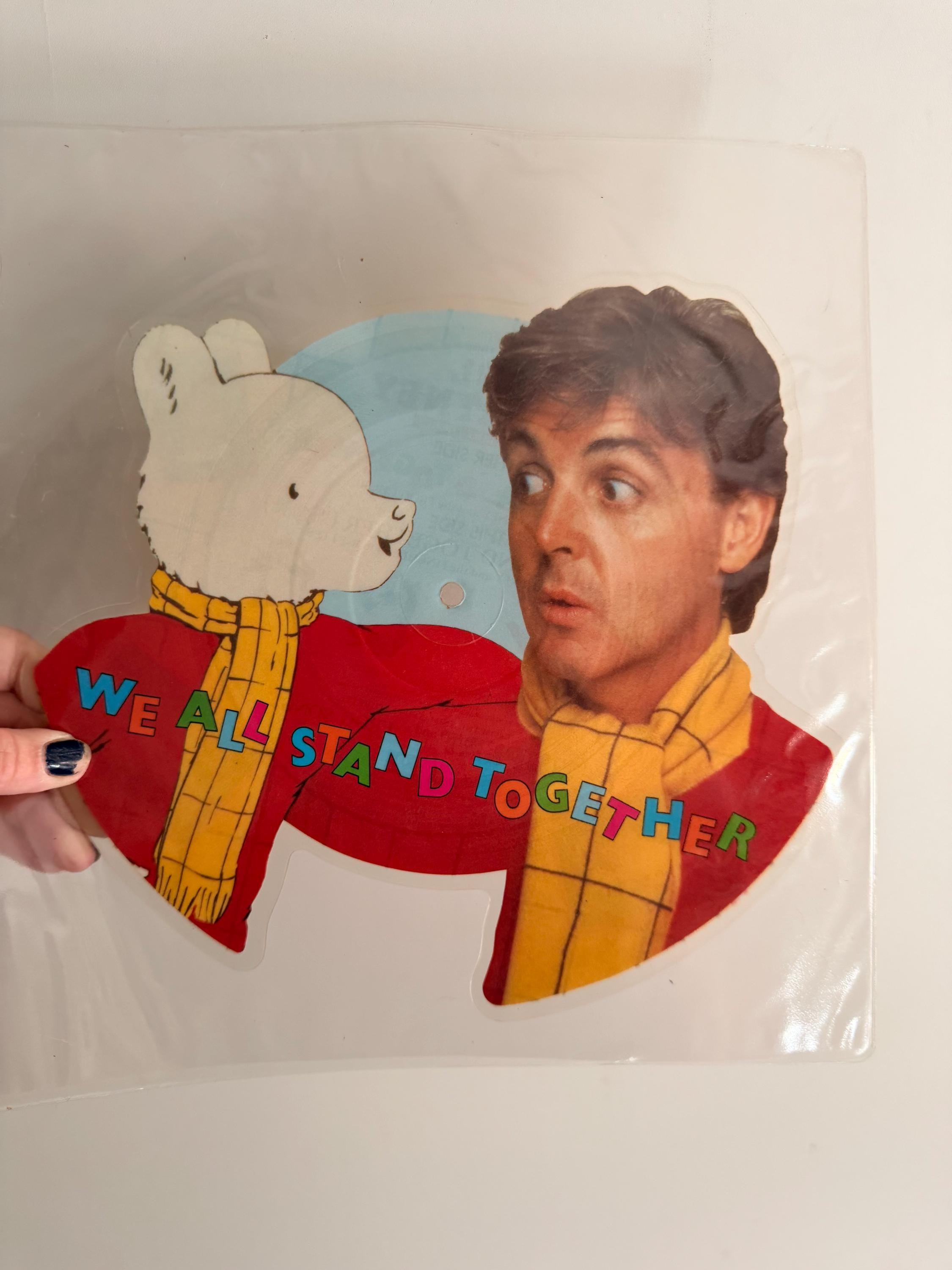 【激レア！】Paul McCartney ポップ看板 Vintage 1984 Paul Mccartney Frog Chorus Clear Picture Vinyl Record