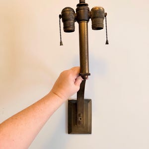Antique brass wall sconce double bulbs